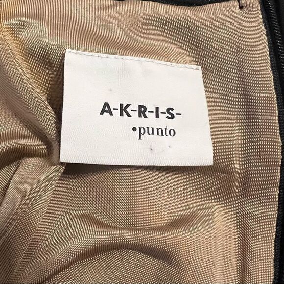 Akris Punto Black Flared Hem Ribbed Knit‎ Short Sleeve Black Dress - 8 - Picture 13 of 16